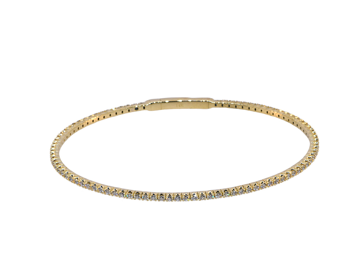 Flexible Diamond Bangle Bracelet