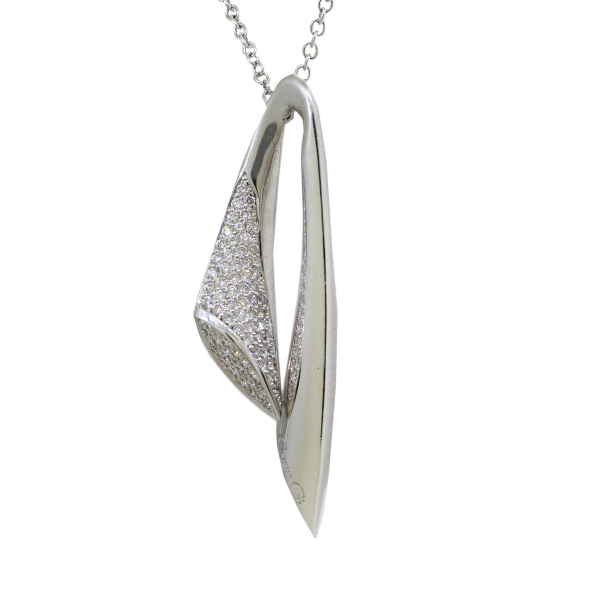 18K Fancy Pave Diamond Pendant