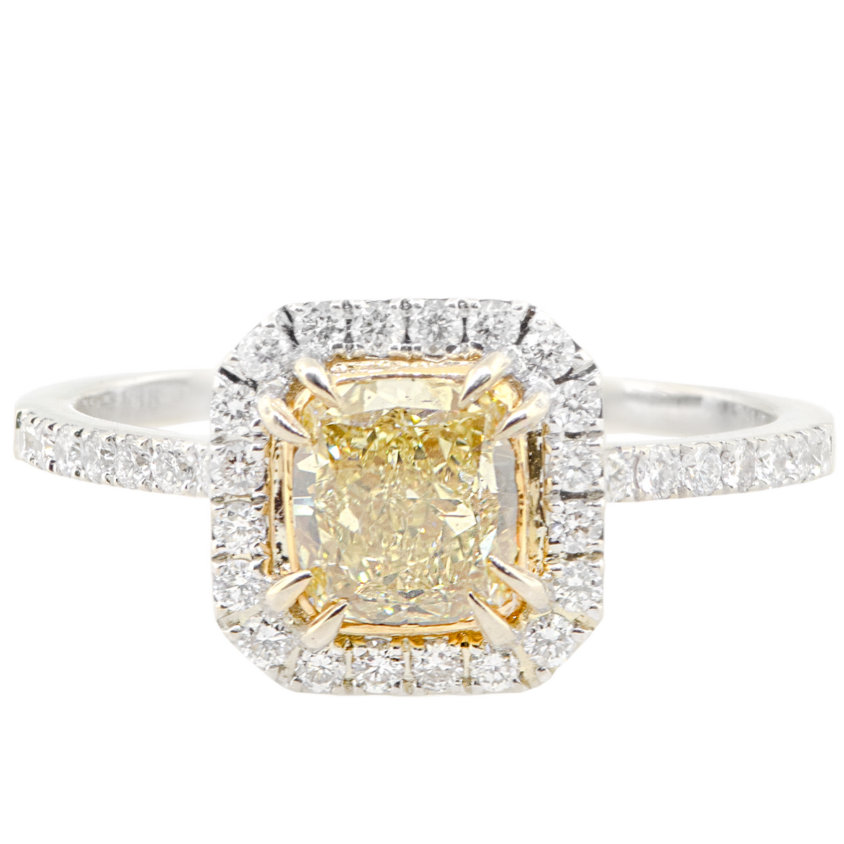 18K Fancy Yellow Diamond Ring