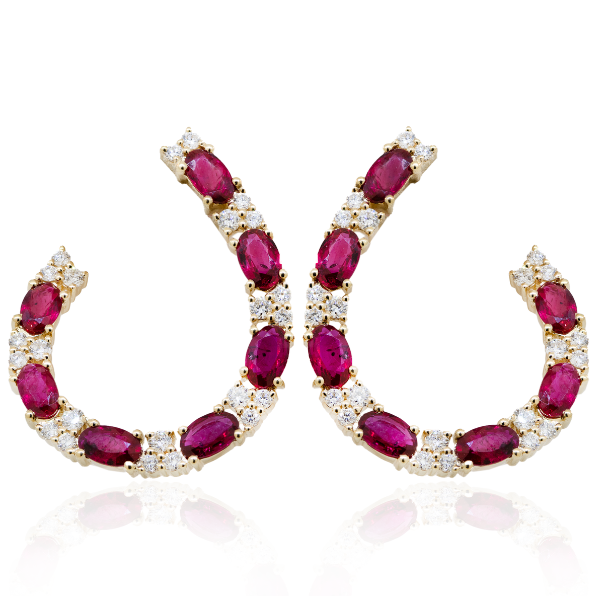 Ruby & Diamond Earrings