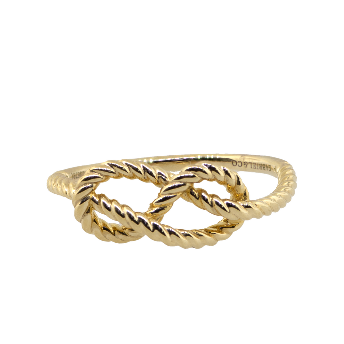 14KY Twisted Rope Pretzel Ring