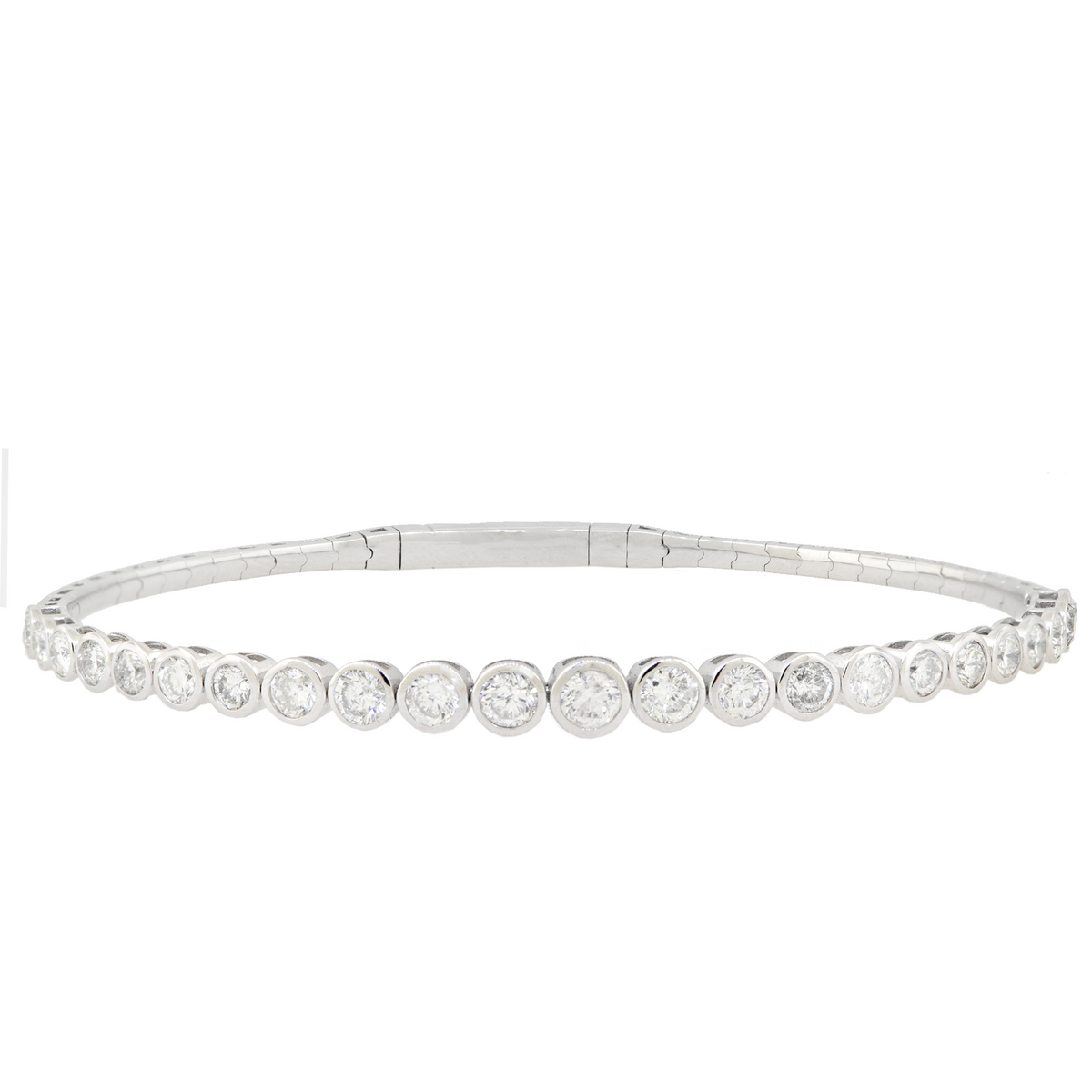 14KW 7.50 gm. Diamond Bangle Bracelet