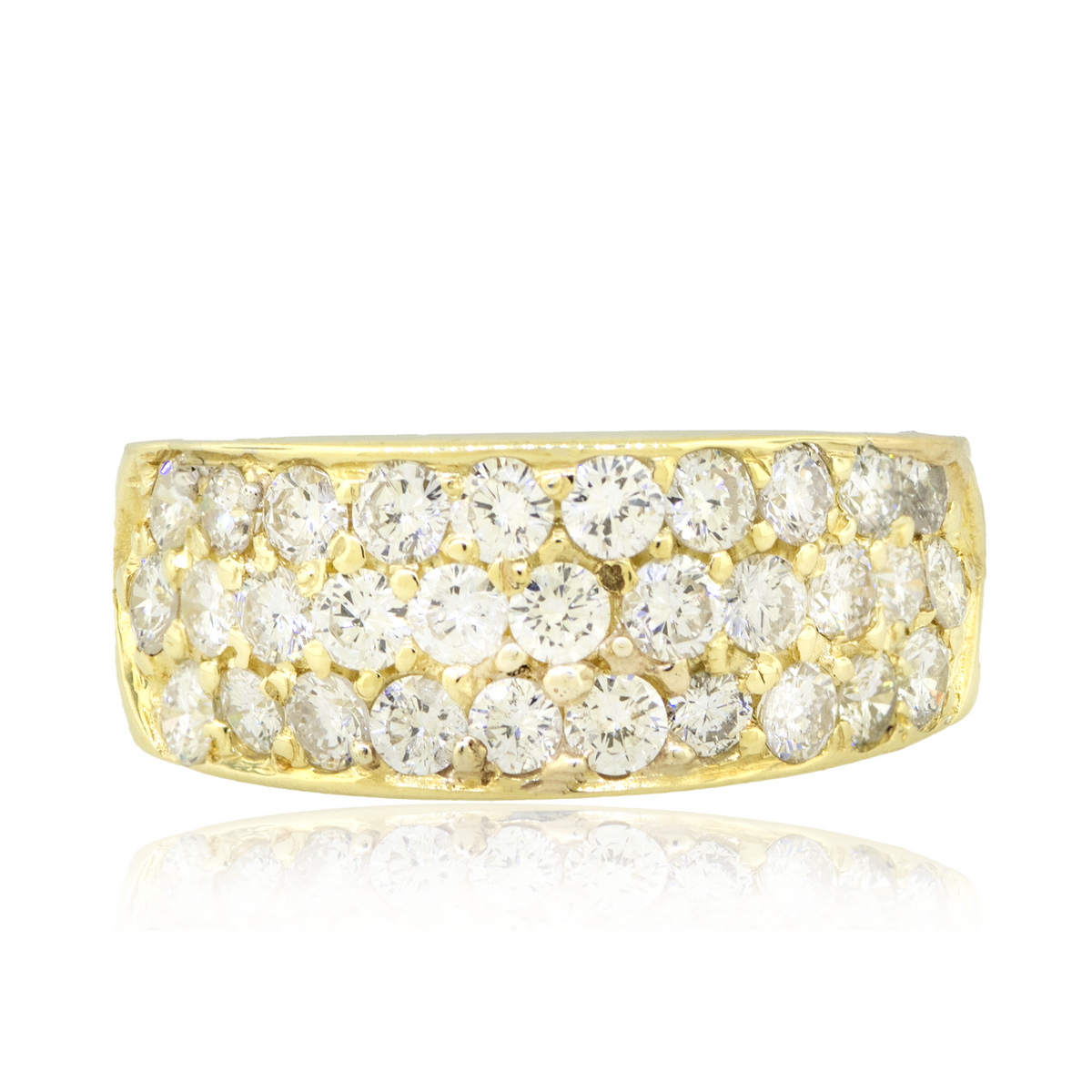 14KY 7.30 gm. Pave Diamond Band Ring