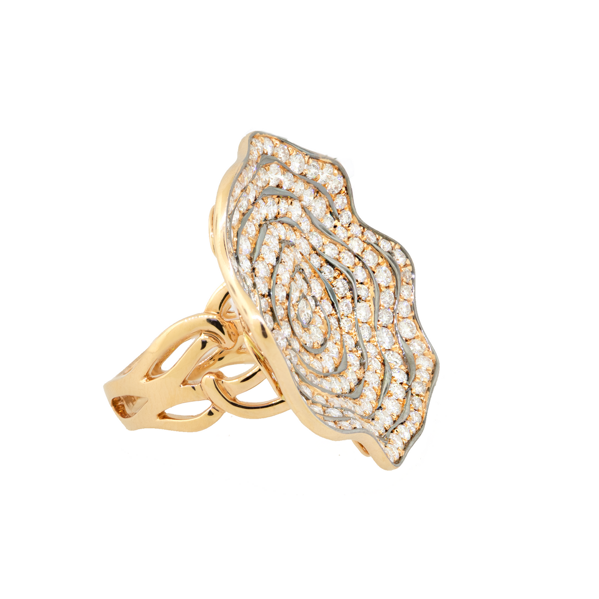 18KR Siera Diamond Rose Ring