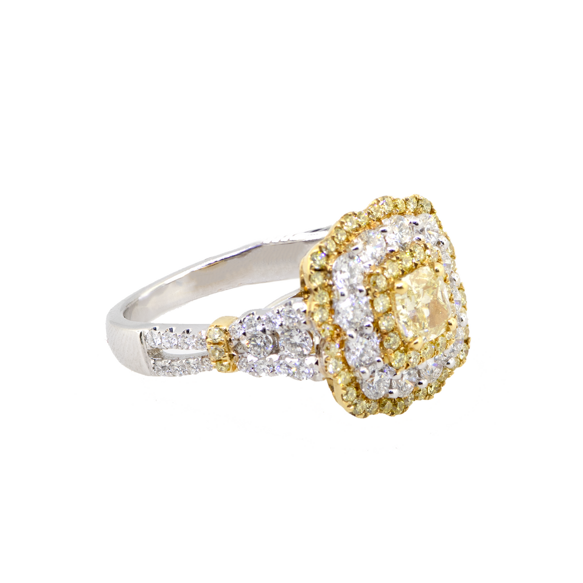 18K Fancy Yellow Diamond Fashion Ring