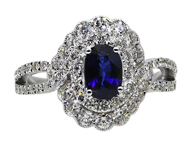 14KW Sapphire and Diamond Ring