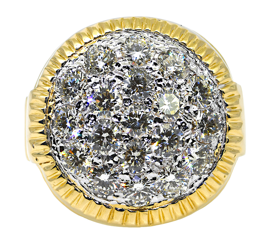 14KY Gents “Rolex” Ring w/ Diamonds