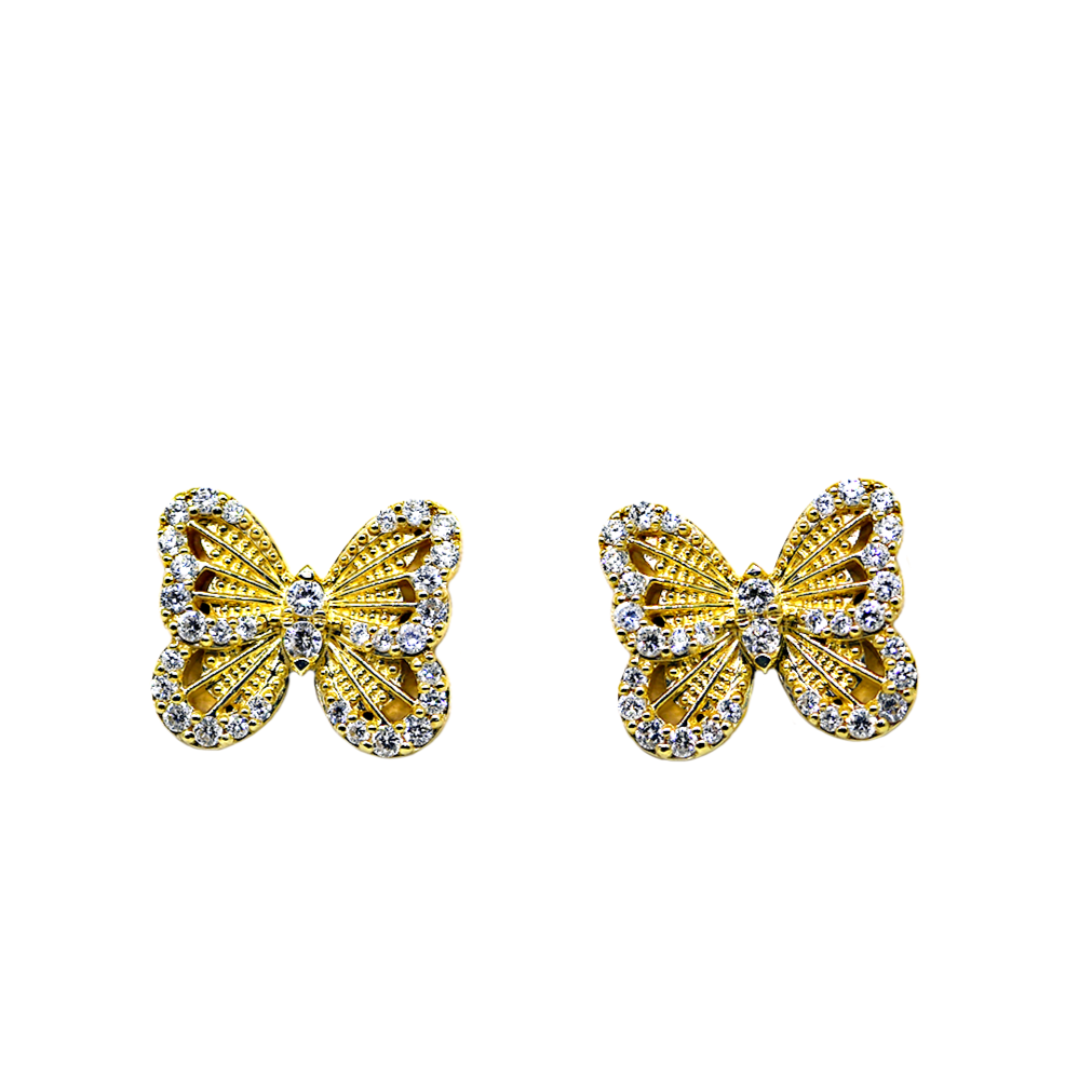 Diamond Butterfly Earrings
