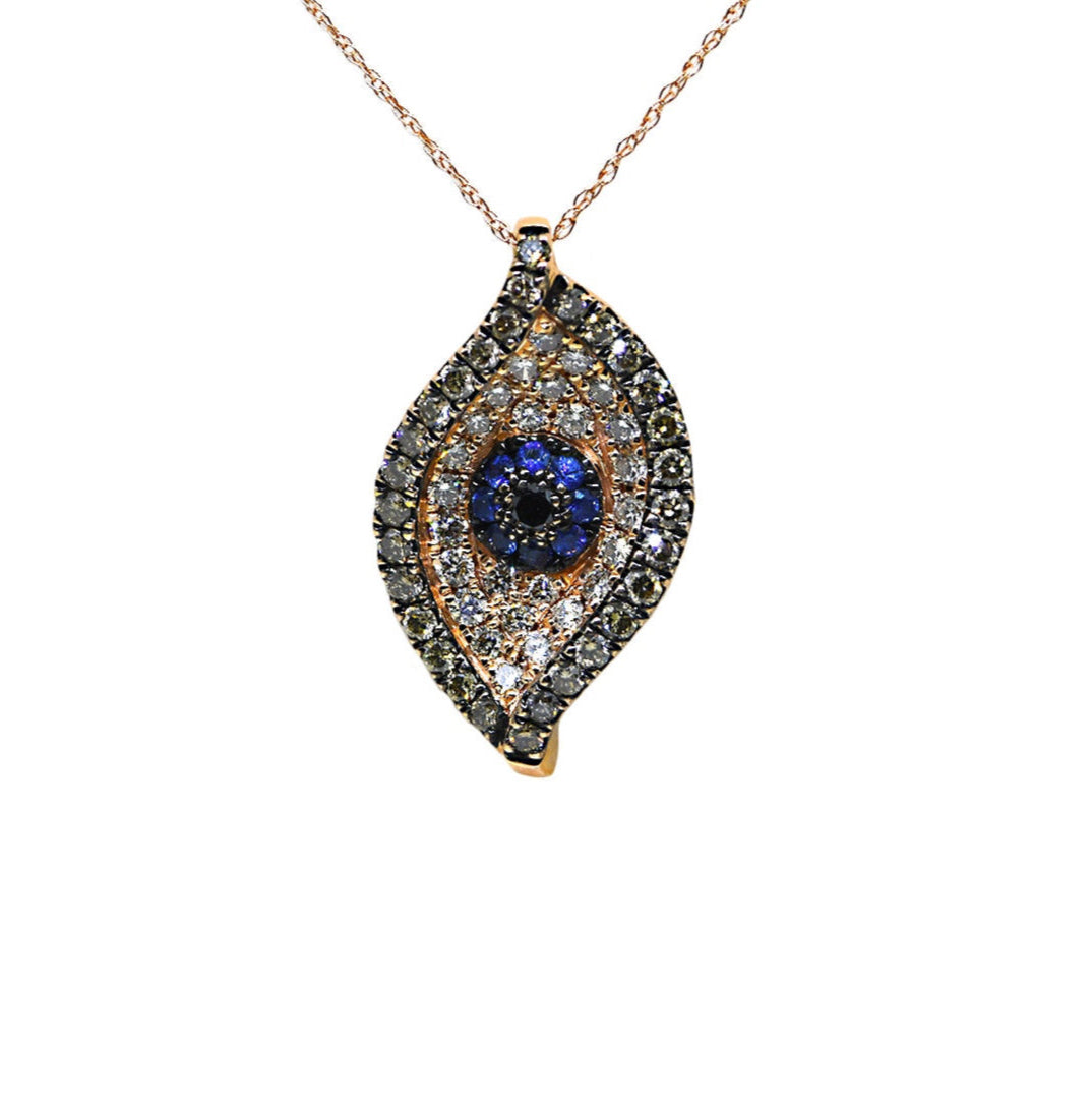 LeVian Evil Eye Pendant with Diamonds and Sapphires