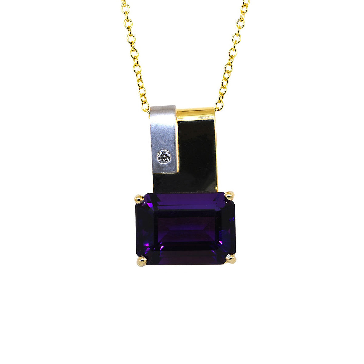 Amethyst and Diamond Pendant