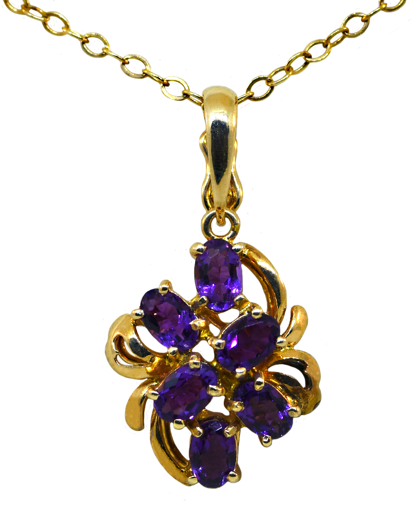 14KY Amethyst Enhancer Pendant
