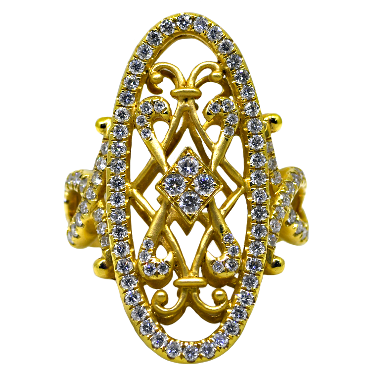 18KY Diamond Fashion Ring