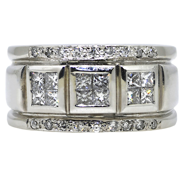 18KW Men's Diamond Band