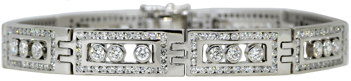 14KW Men’s Sliding Diamond Bracelet