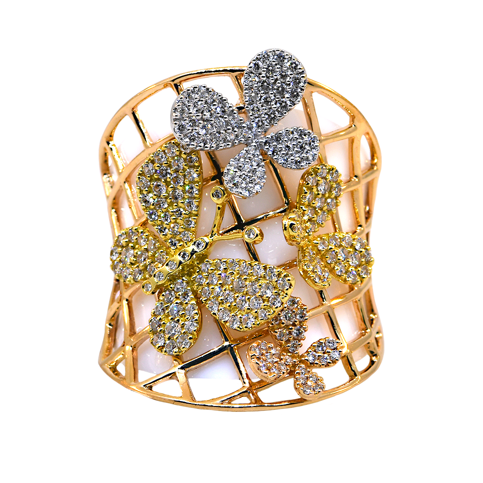 Fancy Pave Diamond Butterfly Ring
