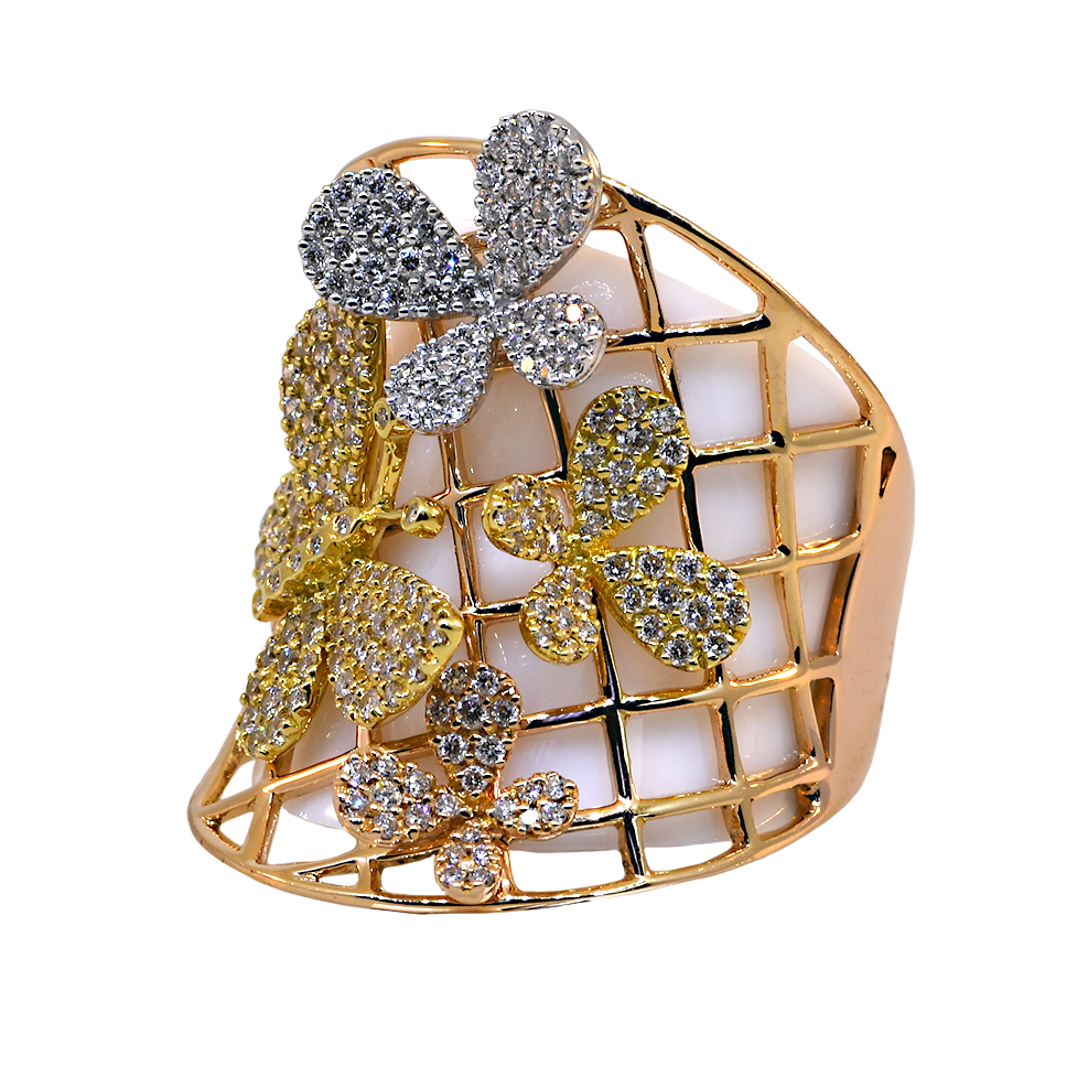 Fancy Pave Diamond Butterfly Ring
