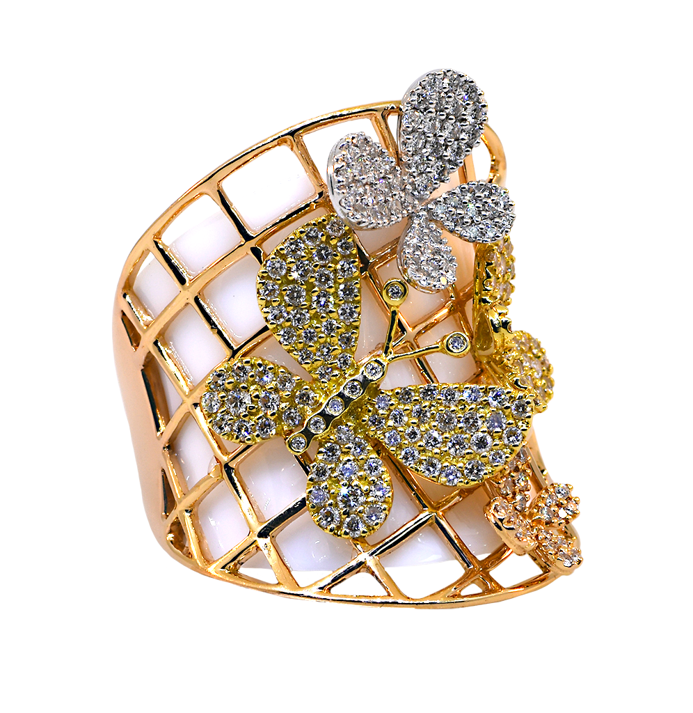 Fancy Pave Diamond Butterfly Ring