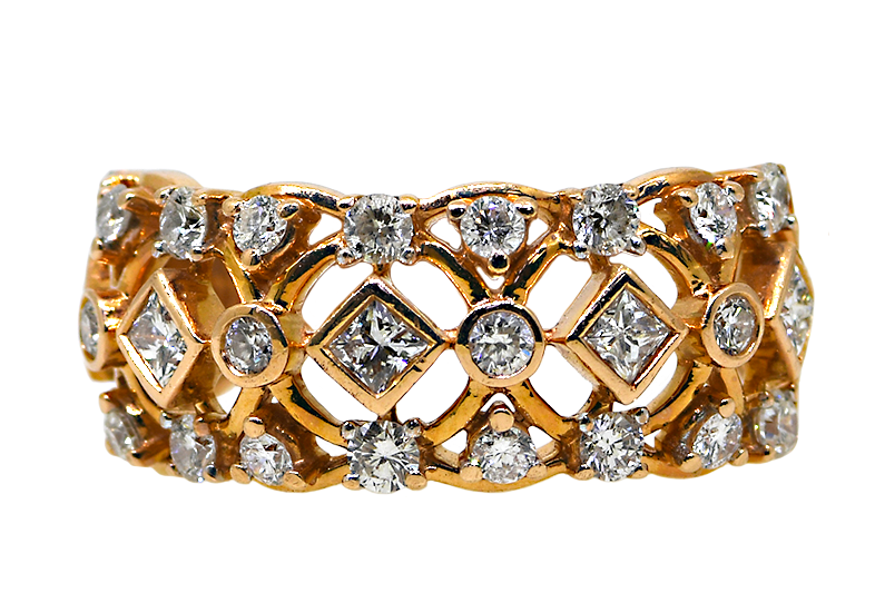 14KR Fancy Diamond Ring