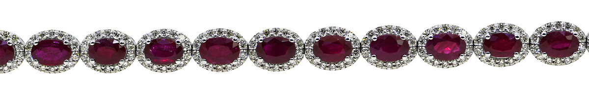 14KW Ruby and Diamond Bracelet