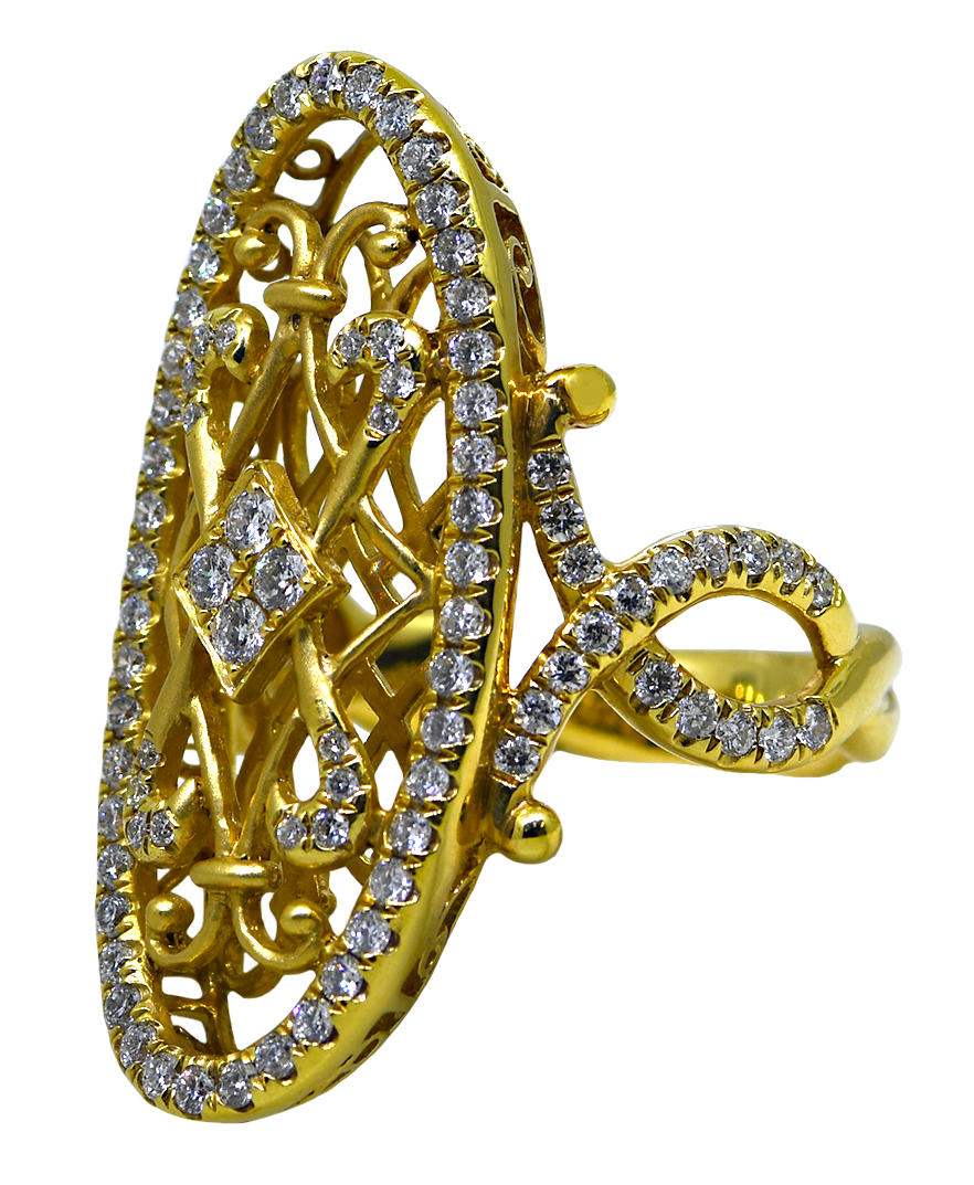 18KY Diamond Fashion Ring