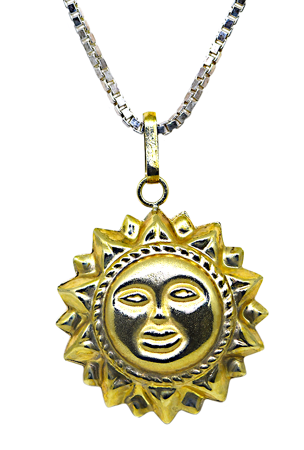 14KY Sun Pendant