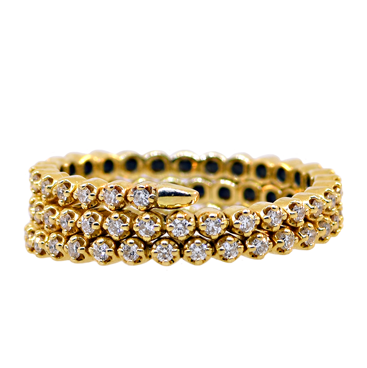 14KY Fancy Wrap Around Diamond Ring