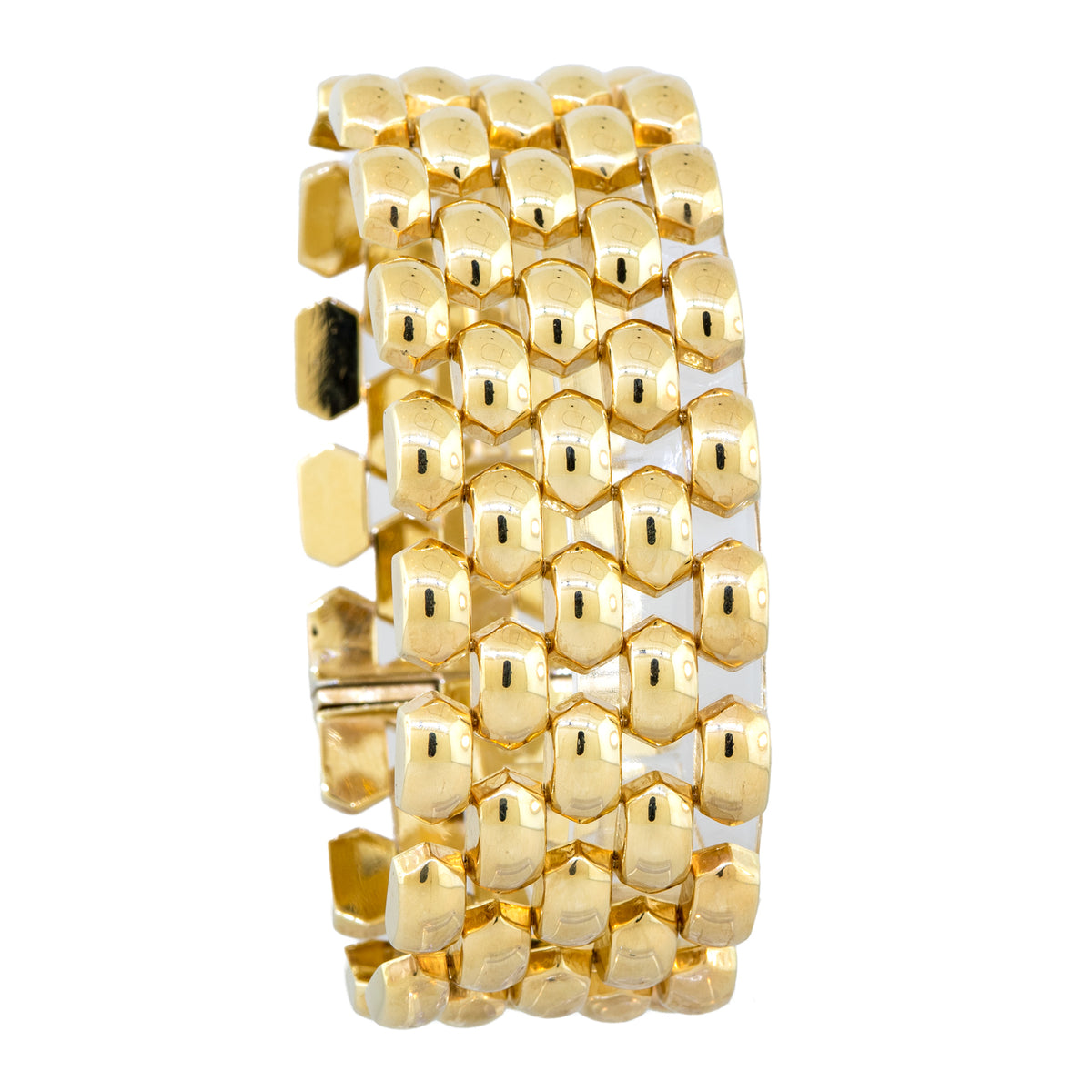 73079 - Cartier Gold French Panther Link Tank Bracelet – Durland Co