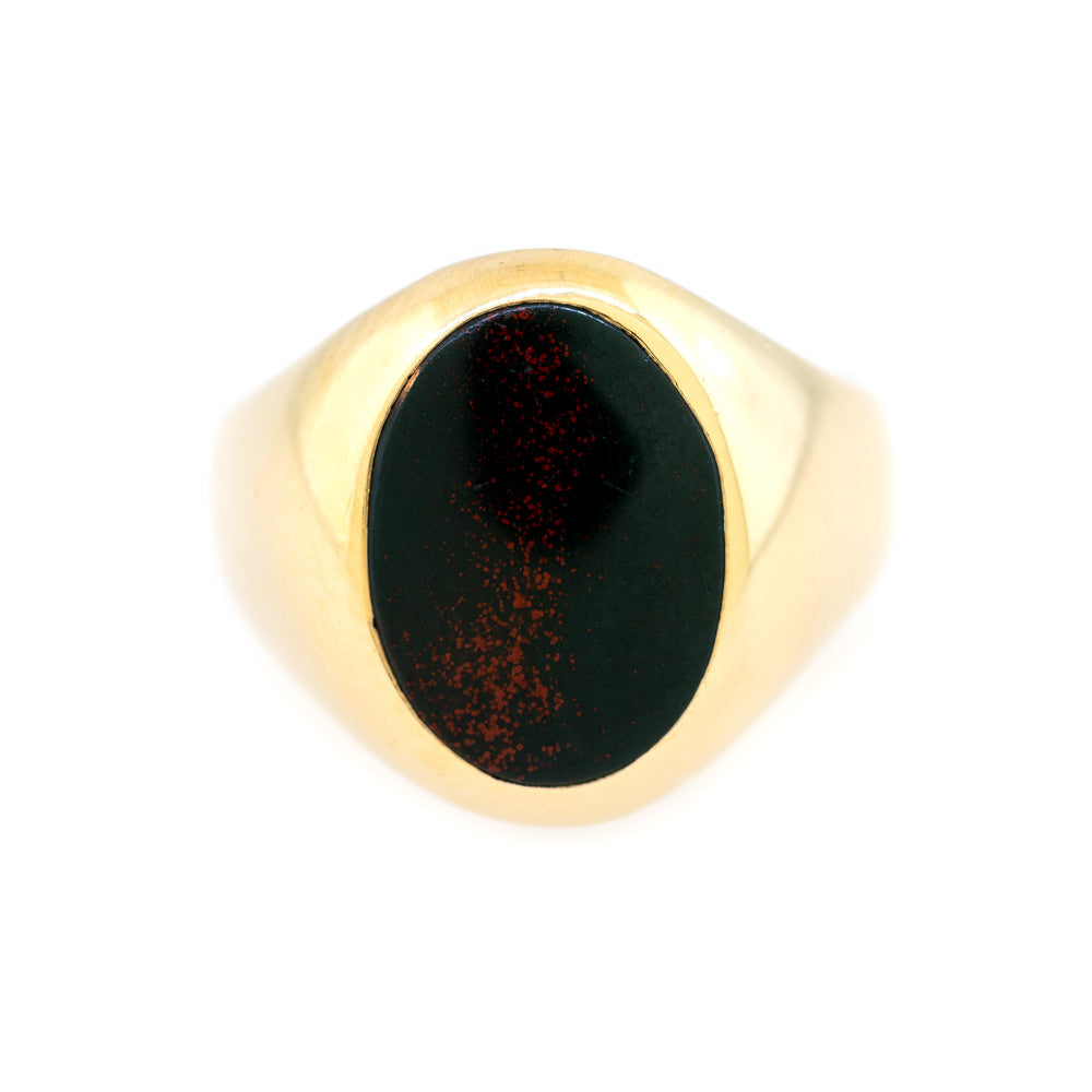 Blood Stone Gold Ring