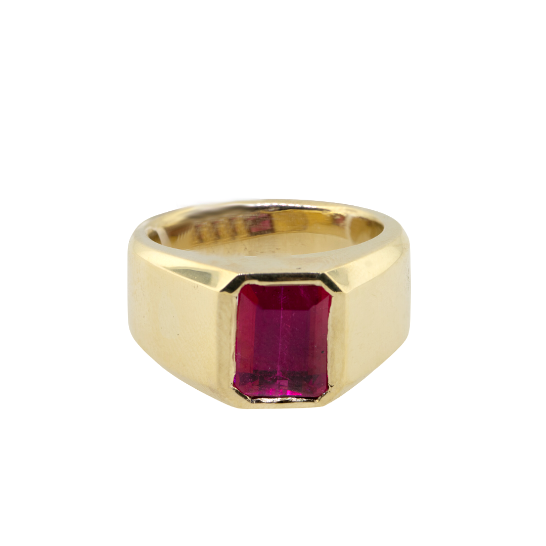 18KY Rubellite Ring