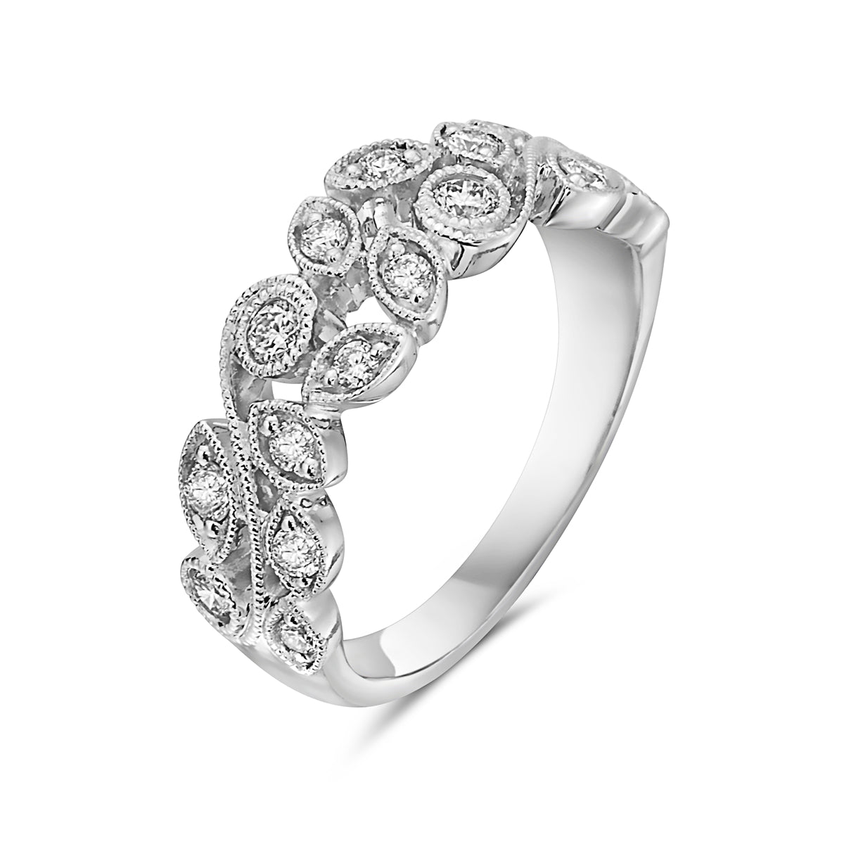 14kt White Gold Diamond Band