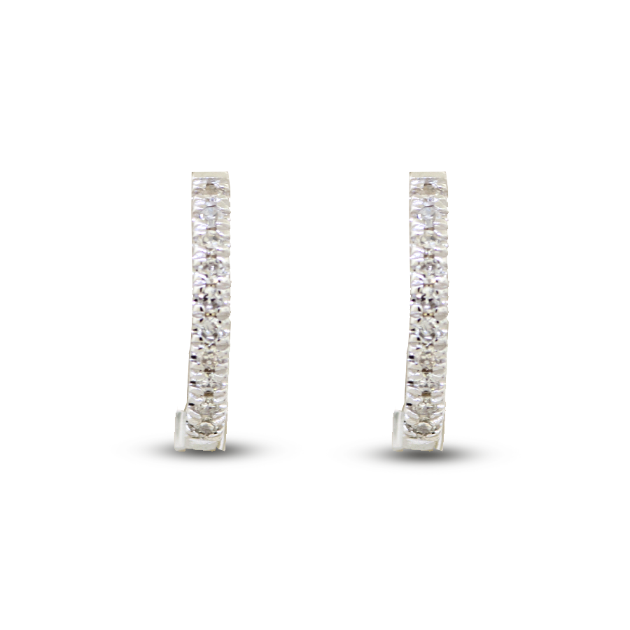 Diamond Huggie Earrings