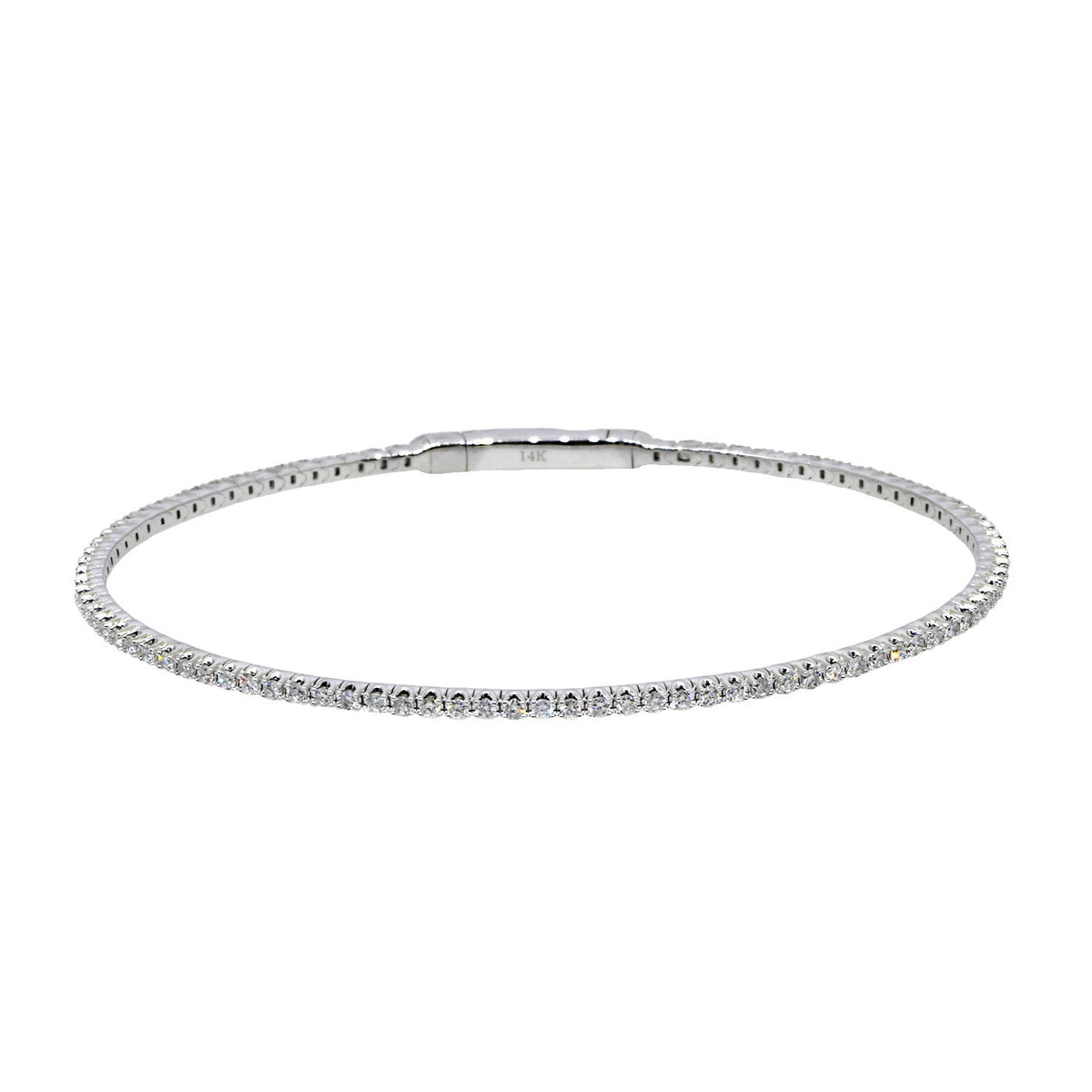 Flexible Diamond Bangle Bracelet