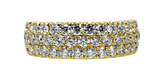 14KY 3-Row Diamond Band
