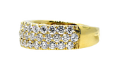 14KY 3-Row Diamond Band