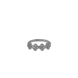 Fashion Ring With 4 Diamond Clovers