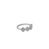 Fashion Ring With 4 Diamond Clovers