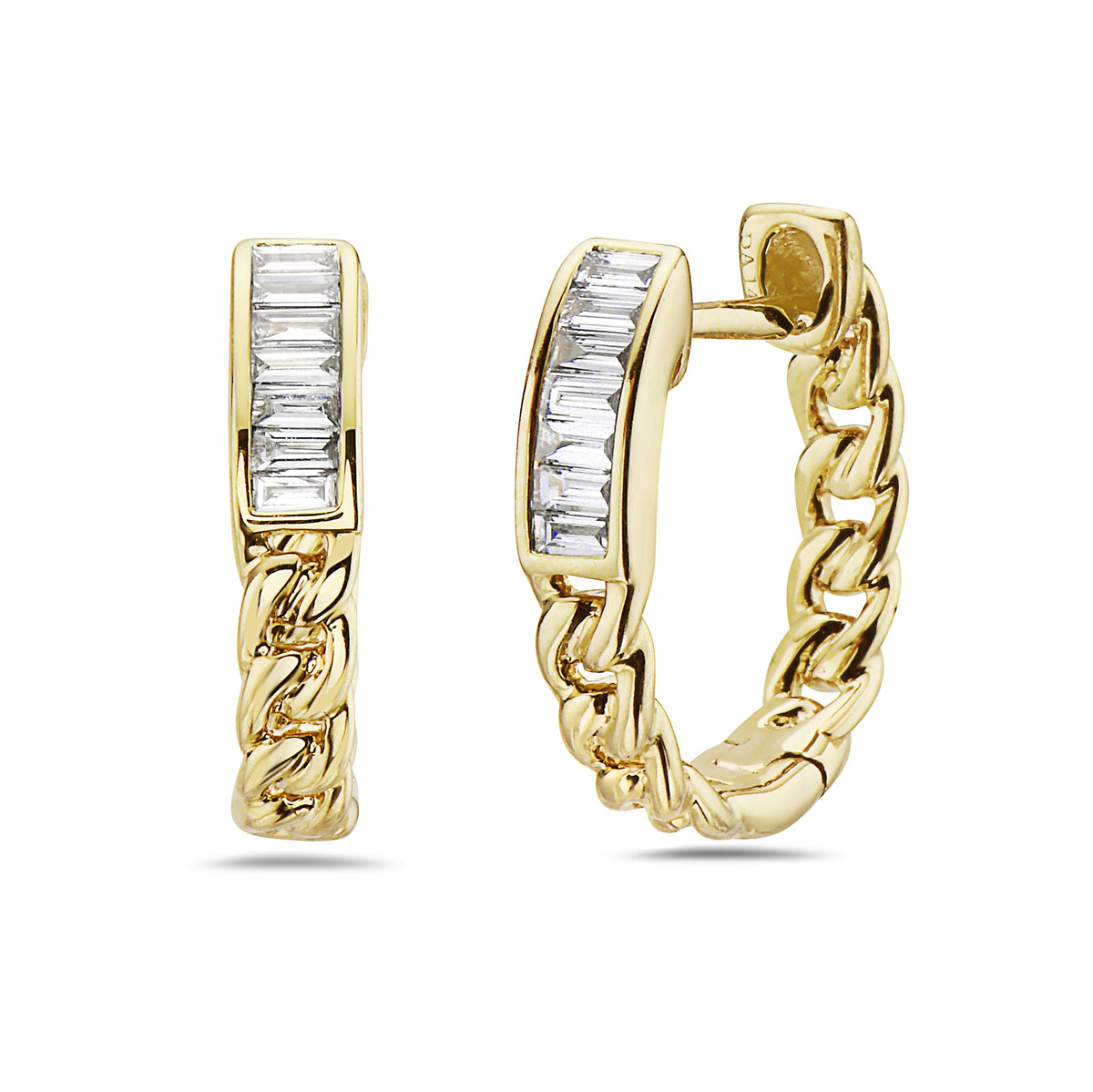 14KY Diamond Hoops