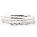 14KW 22.60 gm. Diamond Wrap Around Bangle Bracelet