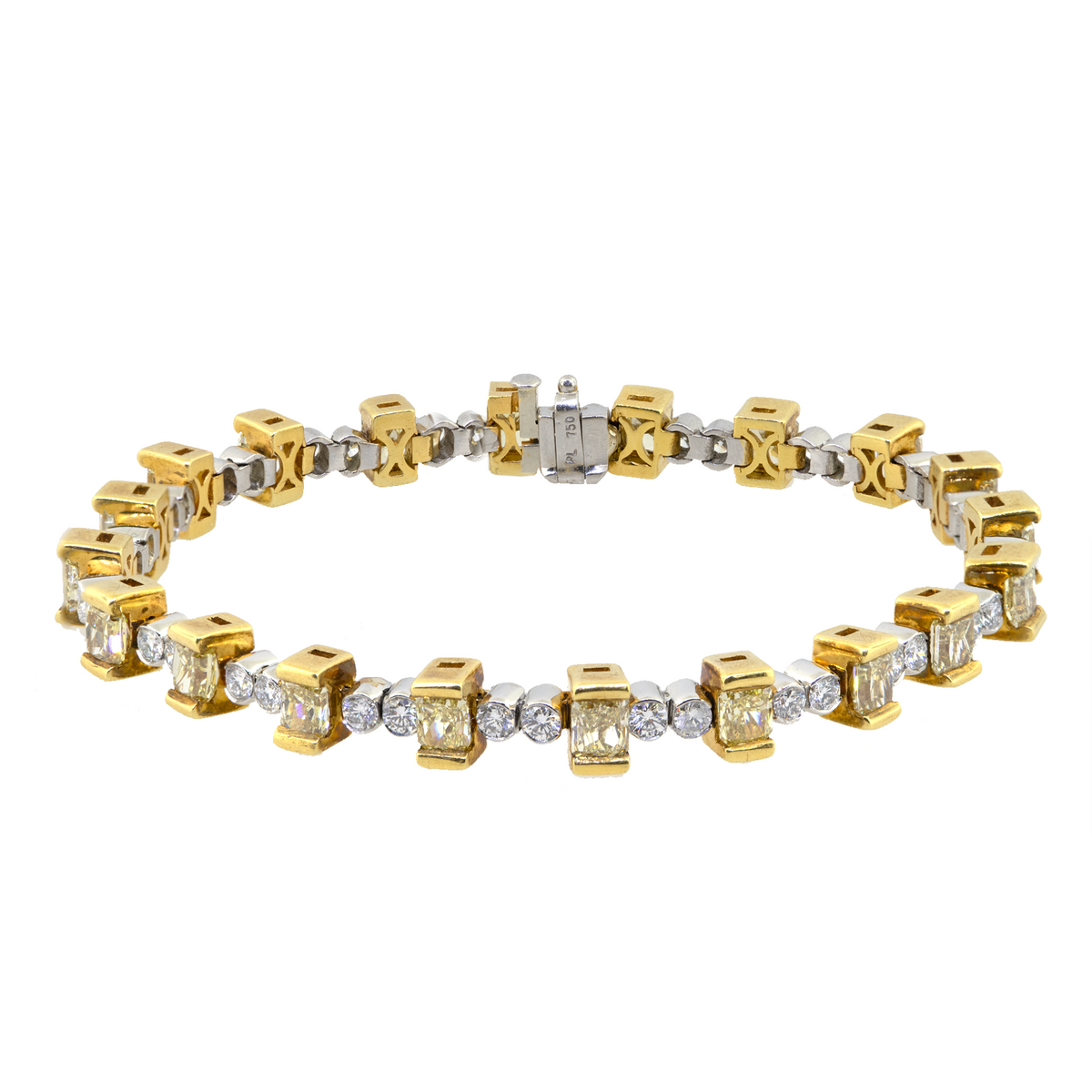 18K Yellow & White Diamond Bracelet