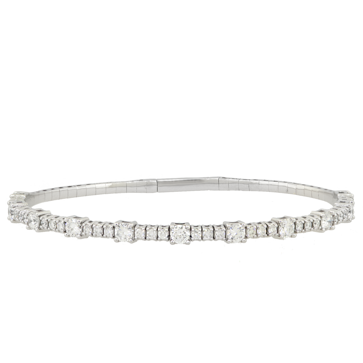 14KW 9.40 gm. Diamond Bangle Bracelet