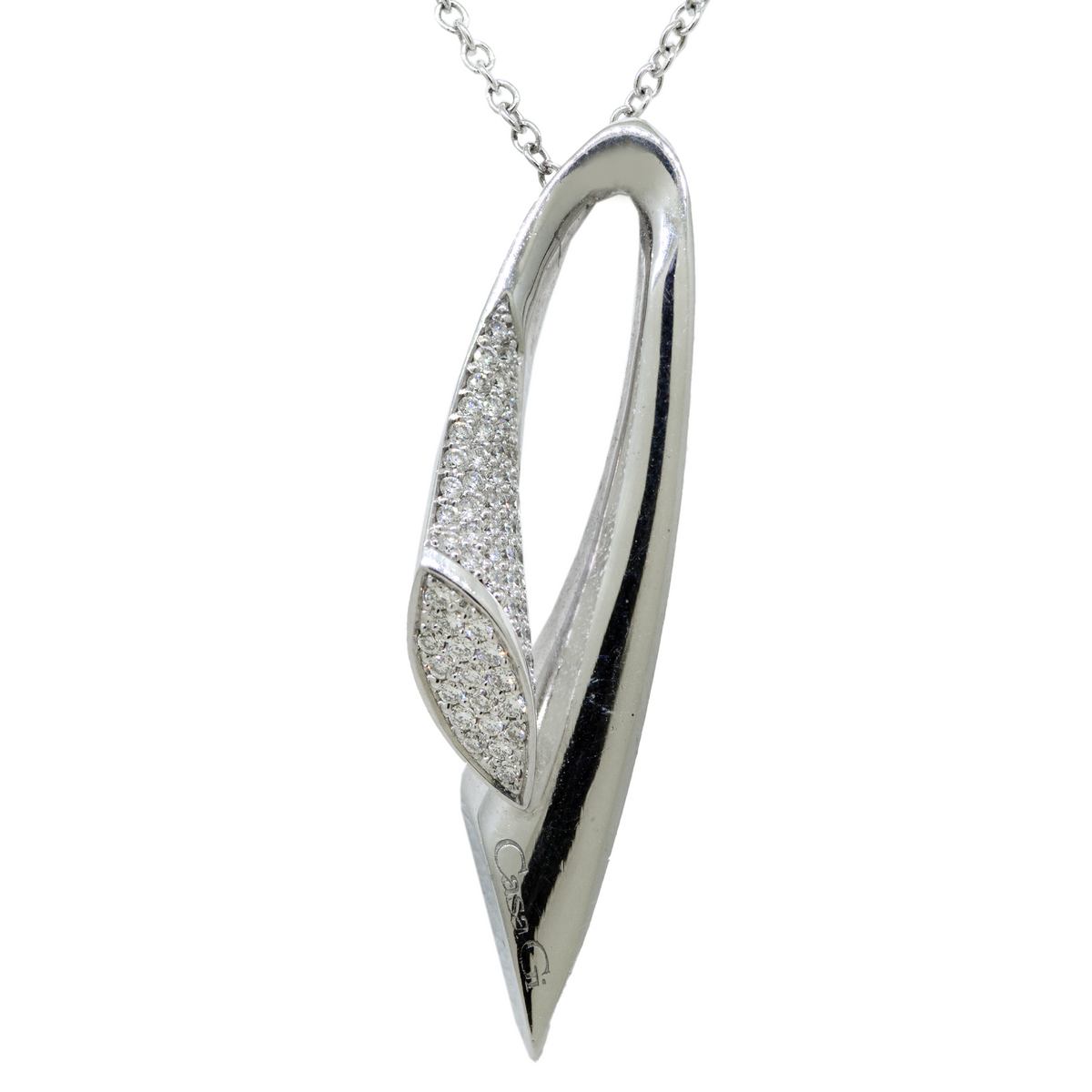 18K Fancy Pave Diamond Pendant