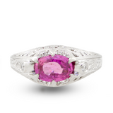 KW 5.50 gm. Diamond & Pink Sapphire Ring