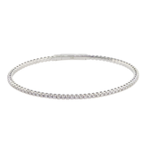 14KW 5.90 gm. Flexible Diamond Bangle Bracelet DIRBC 79=0.75ct