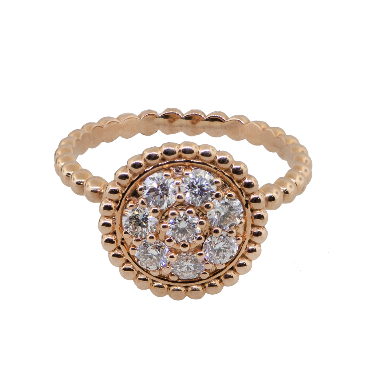 14KR Gabriel & Co. Diamond Cluster Top Ring