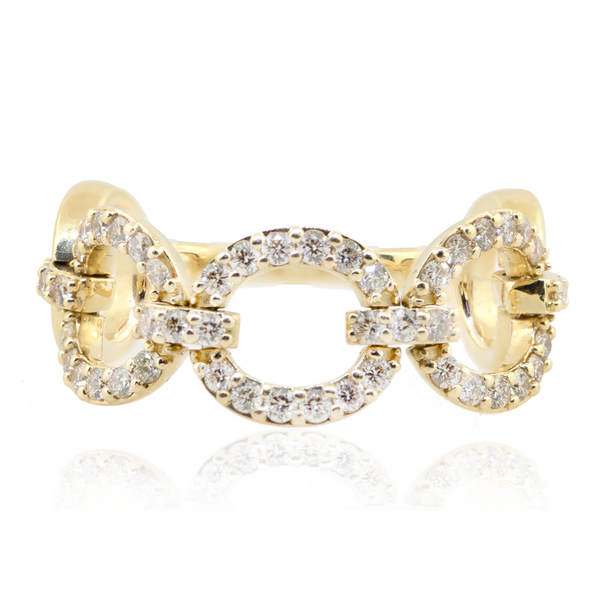 14KY Diamond "Link" Fashion Ring