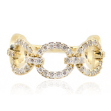 14KY Diamond "Link" Fashion Ring