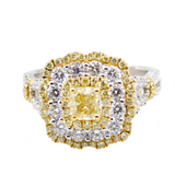 18K Fancy Yellow Diamond Fashion Ring