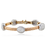 14KR 25.70 gm Diamond Station Bracelet