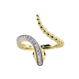 14KY  Bujukan Diamond Open Snake Ring
