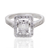 14K WHITE GOLD DIAMOND RING